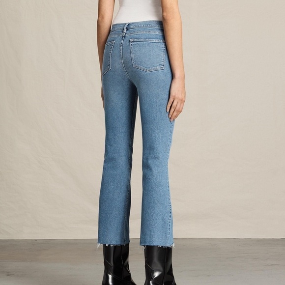 AllSaints Zoe Cropped Bootcut Jeans SZ 27 - Picture 2 of 7